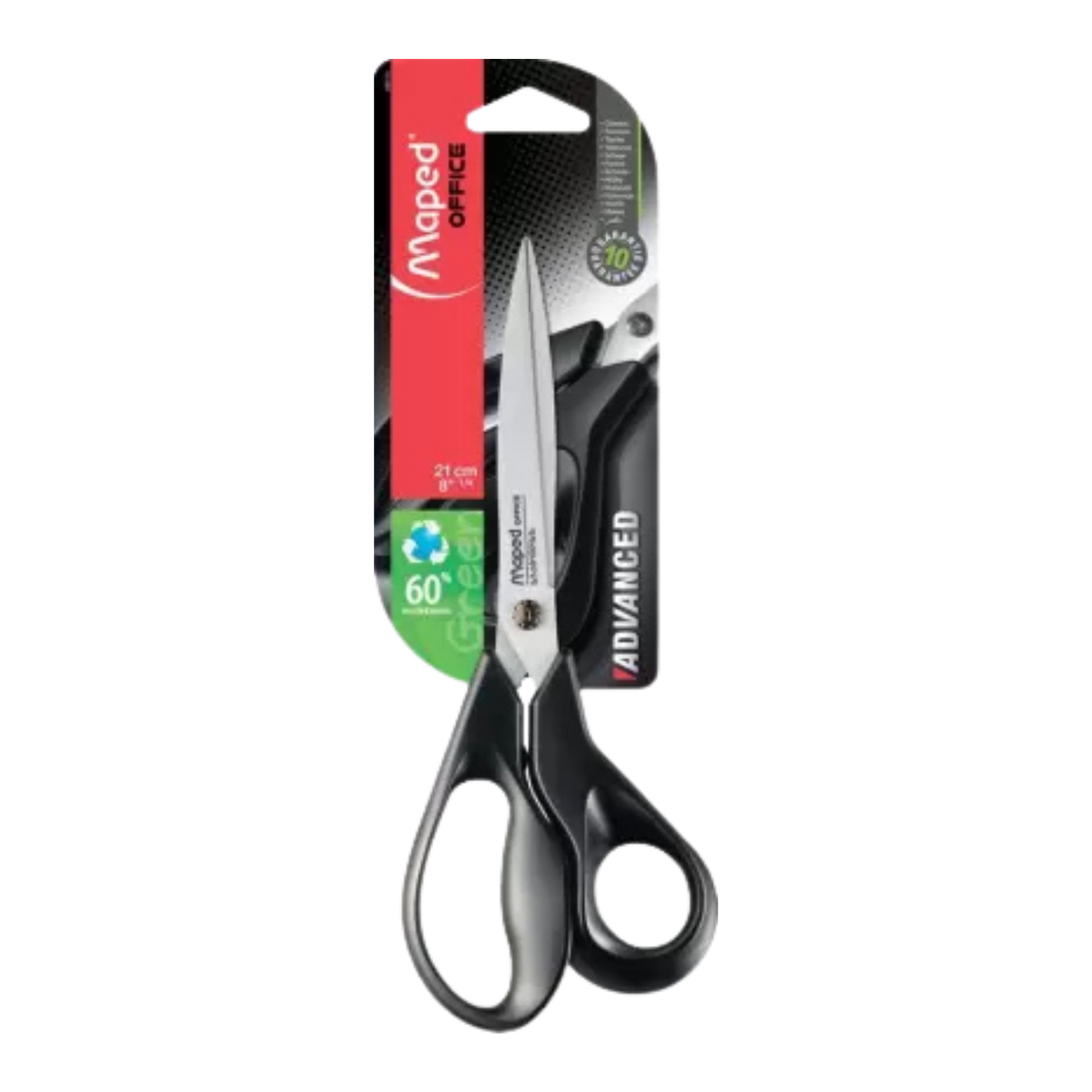 Maped Advance Green 21 Cm Scissors (Set of 1, Black)