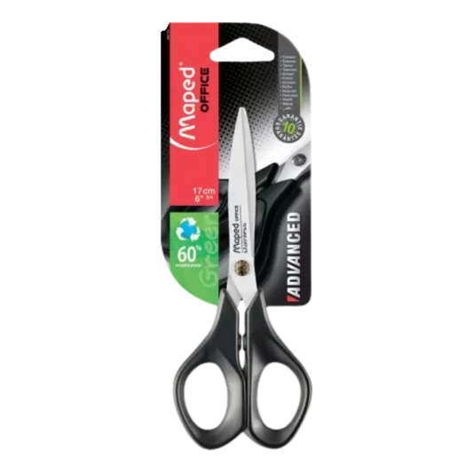 Maped Advance Green 18Cm Scissors (Set of 1, Black)