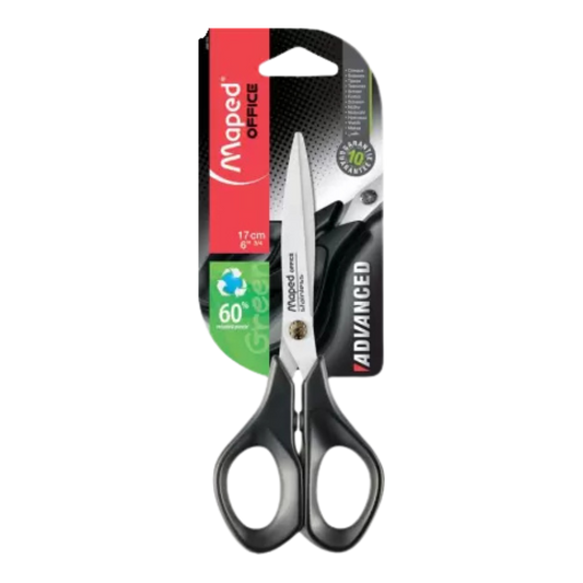 Maped Advanced Green 17Cm Scissors (Set of 1, Black)