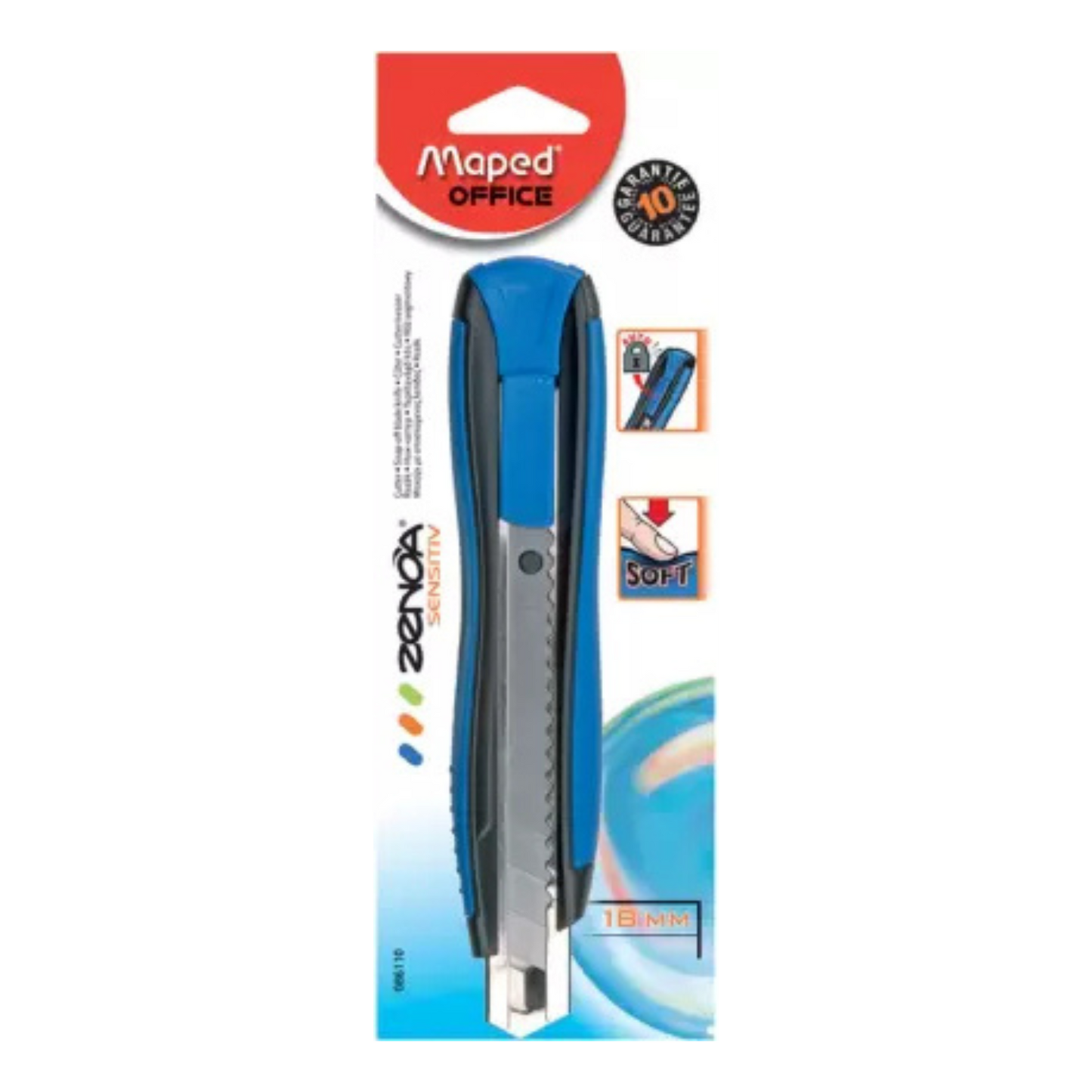 Maped ZENOA Rubber Grip Hand-held Paper Cutter (Set Of 1, Multicolor)