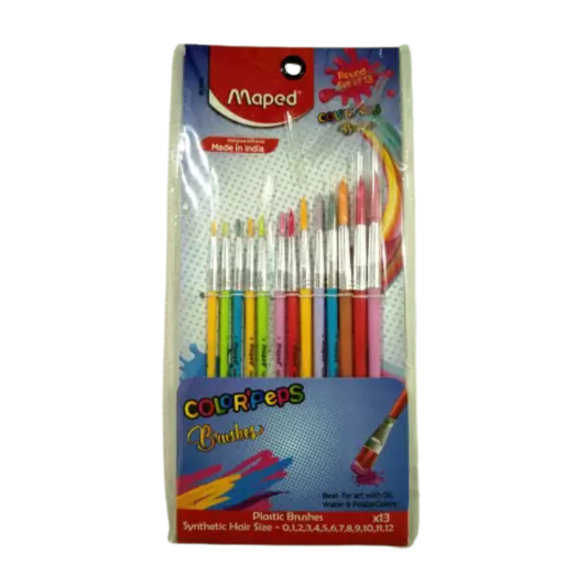 Maped Colour Peps paint brush set of 13-Round (Multicolor)