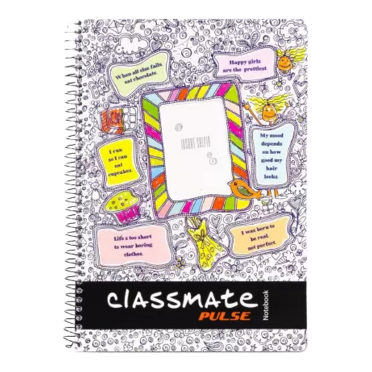 Classmate Pulse A4 Notebook Single Line 180 Pages (Multicolor)