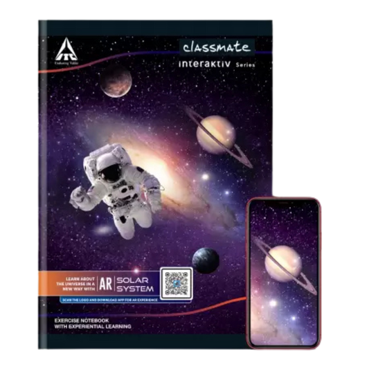 Classmate Interaktiv AR A4 Notebook Ruled 140 Pages (Mutlicolor, Pack of 3)