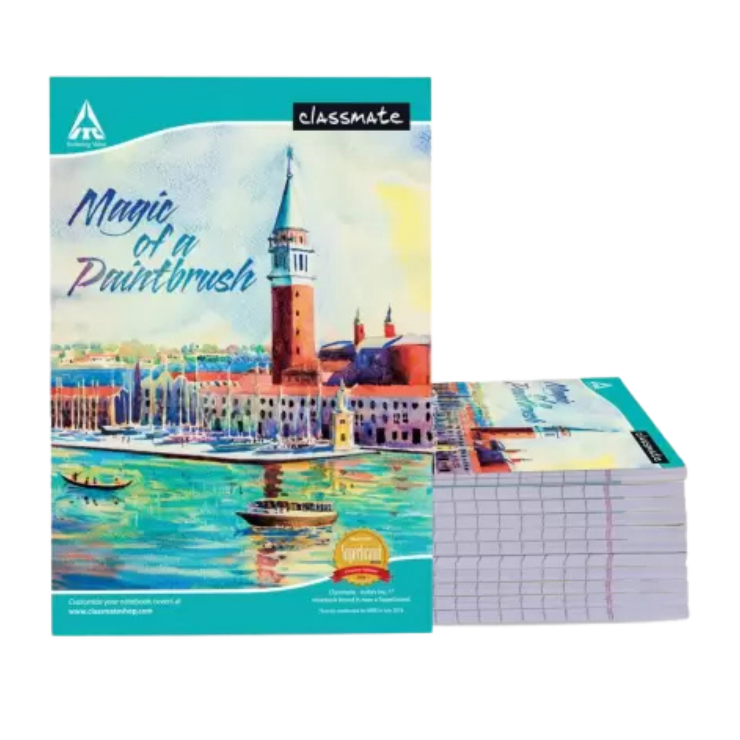 Classmate Longbook A4 Notebook Single Line 140 Pages (Multicolor, Pack of 12)