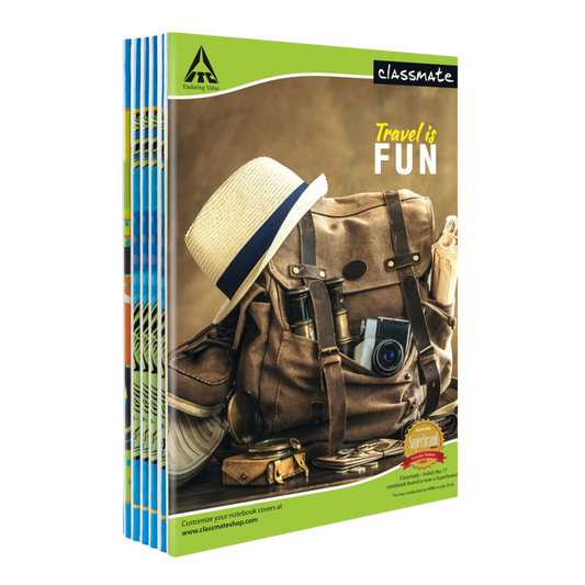 Classmate Notebook A4 Notebook Single Line 172 Pages (Multicolor, Pack of 6)