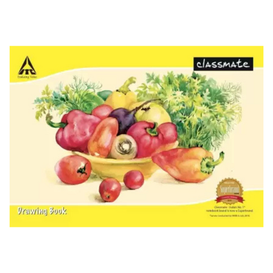 Classmate Drawing Book A4 Notebook Unruled 36 Pages (Multicolor, Pack of 12)